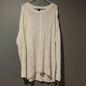 H&M White Womens Knitted Sweater Size M